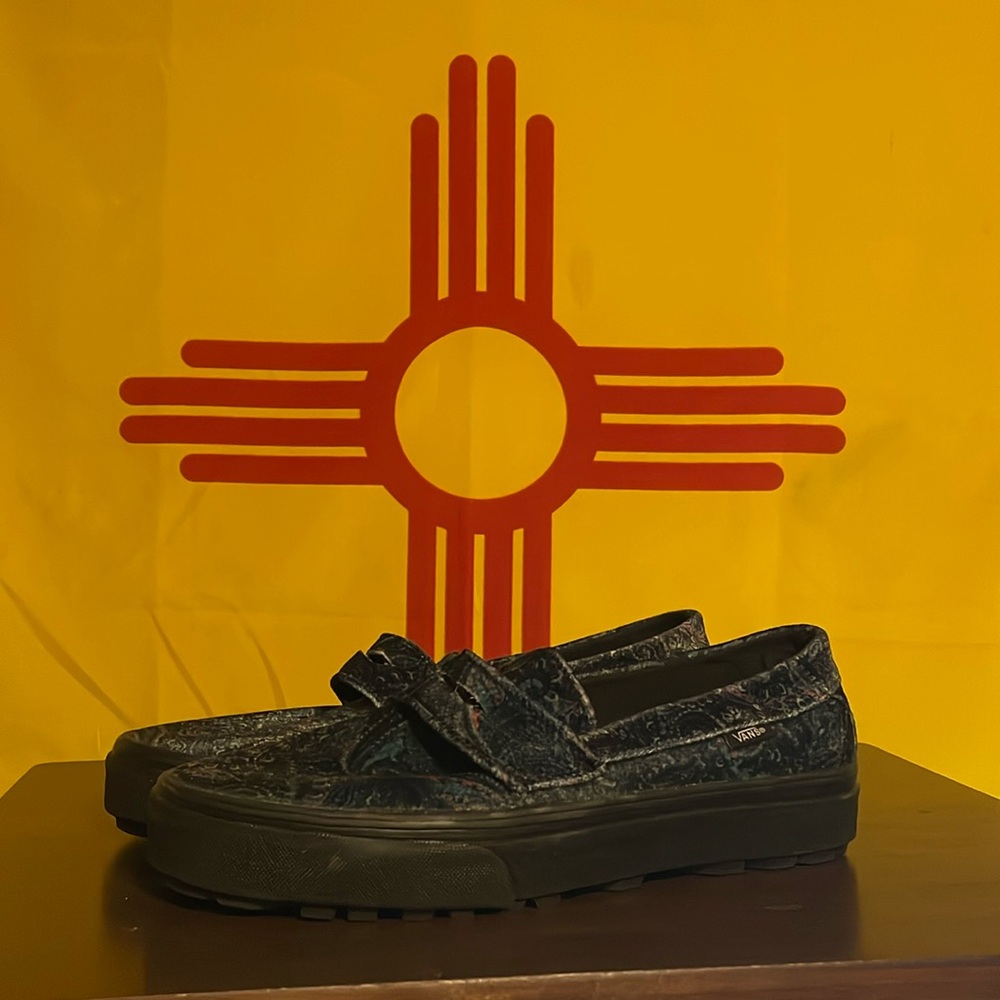 Vans paisley slip on shoes size 10